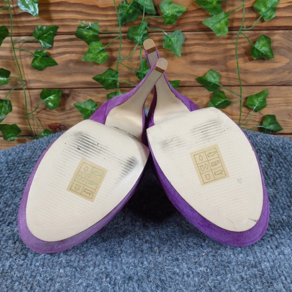 Aldo Women Heel Size 36 Platform Pump Special Occasion Purple Suede - Picture 5 of 6